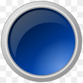 Ok Blue Round Glossy Button, HD Png Download - cancel button png blue