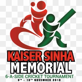 Kaiser Shinha Memorial Tournament Logo - Six A Side Cricket Tournament, HD Png Download - cricket batsman clipart png