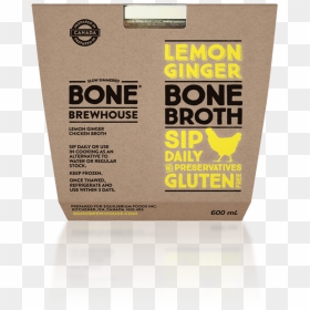 “packaging For Lemon Ginger Chicken Bone Broth Made - Paper Bag, HD Png Download - lemon water png