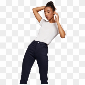 Girl, HD Png Download - jeans button png