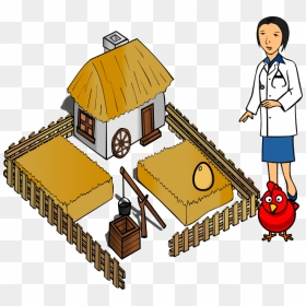 Farmer House Clip Art, HD Png Download - hen clipart png