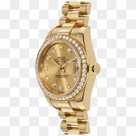 Gold Jewellery Datejust Watch Rolex Colored Clipart - Rolex, HD Png Download - gold jewellery background png