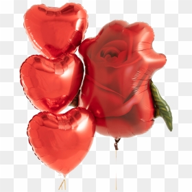 Red Rose Valentines Balloon Bouquet - Balloon, HD Png Download - red rose bunch png