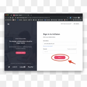 Linkedin, HD Png Download - login button image png