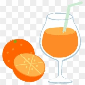 Orange Juice Clipart - オレンジ ジュース イラスト フリー, HD Png Download - orange juice glass png