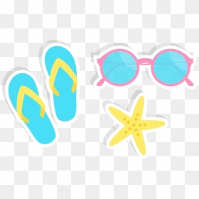 Slipper Sunglasses Cartoon Download Free Image Clipart - Flip-flops, HD Png Download - slipper png