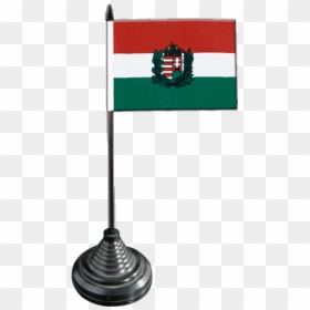 Hungary With Coat Of Arms Table Flag - Mat Drapeau Hongrie, HD Png Download - hungary flag png