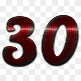 30 Number Red Dots Png - Number 30 Transparent, Png Download - number images png