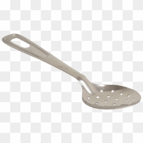 Stainless Steel Perforated Spoon 13" - Spatula, HD Png Download - steel spoon png