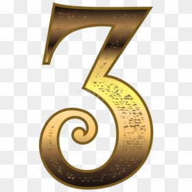 Free Png Old Gold Number Three Png Images Transparent - Transparent Number Three Gold, Png Download - number images png