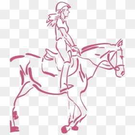 Horse Riding Clipart Sketch Horse - Horse Riding Cartoon Drawing, HD Png Download - horse riding png