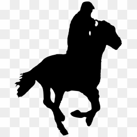 Horse&rider Equestrian Silhouette - Horse With Rider Silhouette, HD Png Download - horse riding png