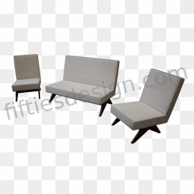 Pierre Jeanneret Sofa Set - Chair, HD Png Download - wooden sofa set png