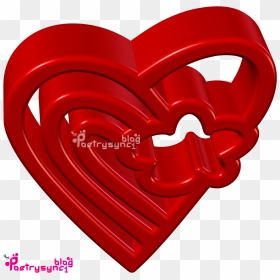 Love 3d Red Hearts Images With Messages - Heart, HD Png Download - love heart 3d png