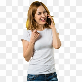 Calling - Mobile Phone, HD Png Download - calling girl png