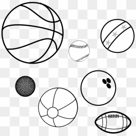 Png Freeuse Library Game Cliparts Shop Of - Basketball Black And White, Transparent Png - color balls png