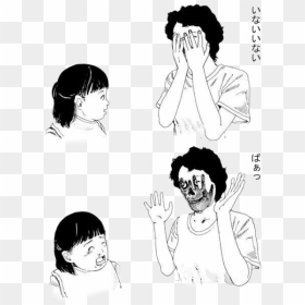 Illustration Creepy Horror Gore Manga Horror Manga - Junji Ito Peekaboo, HD Png Download - horror hand png