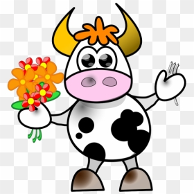 Cartoon Cows Drinking Beer, HD Png Download - spoon and fork clipart png