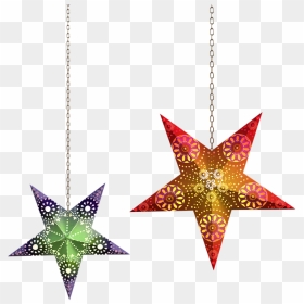 Bulan Bintang Gantung Png, Transparent Png - xmas star decorations png