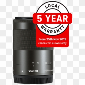 Canon Ef M 55 200mm F/4 - Canon Ef 75-300mm F/4-5.6 Iii, HD Png Download - camera lens front png