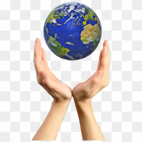 #savetheworld #worlrdhand #world #hand #main #terre - Hand Holding Something Transparent, HD Png Download - globe with hand png