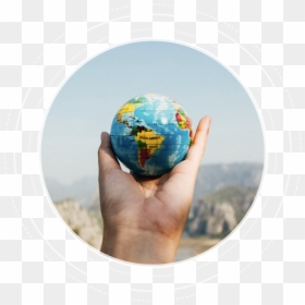 Travel World In My Hands, HD Png Download - globe with hand png
