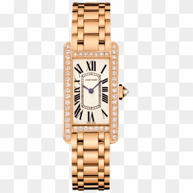 Cartier Tank Americaine Small Model Watch - Womens Two Tone Lady Classic Bracelet Watch Tissot, HD Png Download - ladies watch png