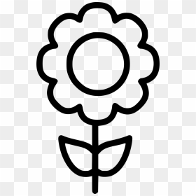 Sunflower - Flower In Pot Coloring Page Png, Transparent Png - white sunflower png