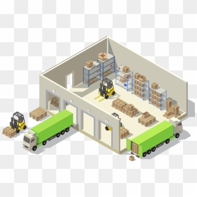 Boxes Warehouse Receiving Icon, HD Png Download - warehouse clipart png