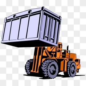 Vector Illustration Of Industrial Warehouseforklift - Forklift Clipart, HD Png Download - warehouse clipart png