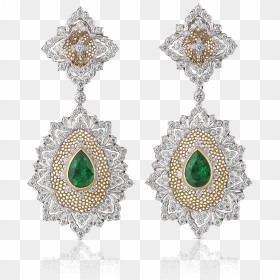 Buccellati - Earrings - Esmeralda Earrings - High Jewelry - Special Earring High Jewelry, HD Png Download - earrings for men png