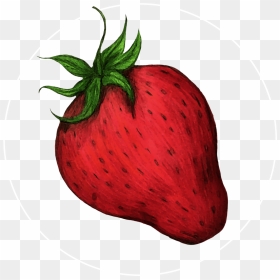 Attribute Motif Strawberry White - Strawberry, HD Png Download - strawberry fruit png