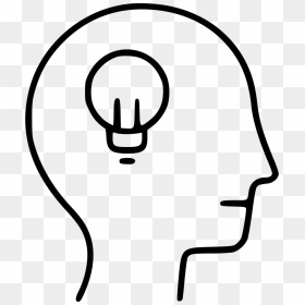 Head Idea Success Mind Solution Intelligent Light - Line Art, HD Png Download - head light png