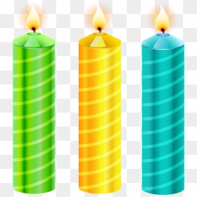 Birthday Candles Png Vector Clipart Picture - Birthday Candle With Transparent Background, Png Download - happy birthday candles png