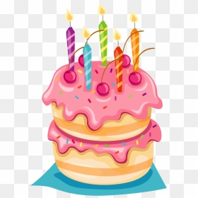 Birthday Cake Cute Clipart Png, Transparent Png - happy birthday candles png
