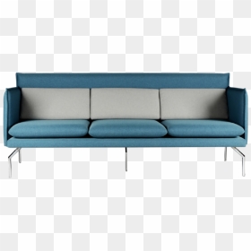 Sofa Modern Office Steel Legs Lounge Red Oak Furniture - Studio Couch, HD Png Download - steel sofa set png