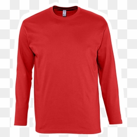 Plain Long Sleeve T-shirt - Red Plain Long Sleeve Tshirts, HD Png Download - plain t shirts png