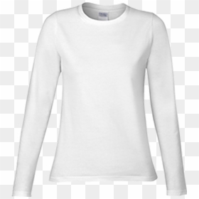 Plain Black Ladies T Shirts - White Long Sleeve T Shirt Women Png, Transparent Png - plain t shirts png