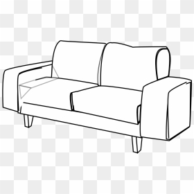Sofa 20clipart - Sofa Clipart Black And White, HD Png Download - steel sofa set png