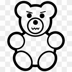 Easy Teddy Bear To Draw Clipart - Teddy Bear Coloring Page, HD Png Download - cute teddy bear png