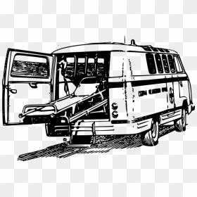 Ambulance Vector Black And White, HD Png Download - ambulance clipart png