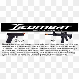 Icombat Is A Top Notch Gaming System {for Adults Only} - M4 Laser Tag Gun Set, HD Png Download - real guns png