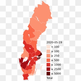 Sweden Population Map, HD Png Download - sweden png