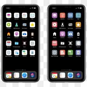 The New Color Set Features Stunning Multi-color Glyphs - Turn On Hotspot In Iphone Xs Max, HD Png Download - multimedia icon png black