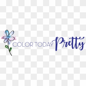 Color Today Pretty - Calligraphy, HD Png Download - burlap ribbon png