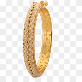 Pearl Bangles With Gold Coated Balls, HD Png Download - png jewellers bangle designs