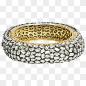 Sterling Diamond Mughal Bracelet, HD Png Download - png jewellers bangle designs