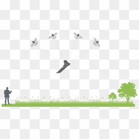 Diagram Showing The Link Between Satalites And A Non - Rtk Drone, HD Png Download - drone vector png