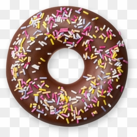 Krispy Kreme Donuts Chocolate Sprinkles, HD Png Download - rainbow sprinkles png