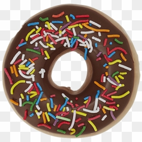 Chocolate Iced Sprinkle, HD Png Download - rainbow sprinkles png